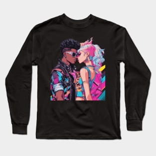 Anime Interracial Love Long Sleeve T-Shirt